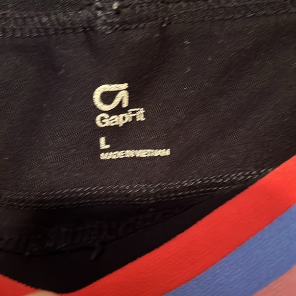 Women’s Gap Fit Side Striped Blue and Black Leggings Size Large - Picture 5 of 7